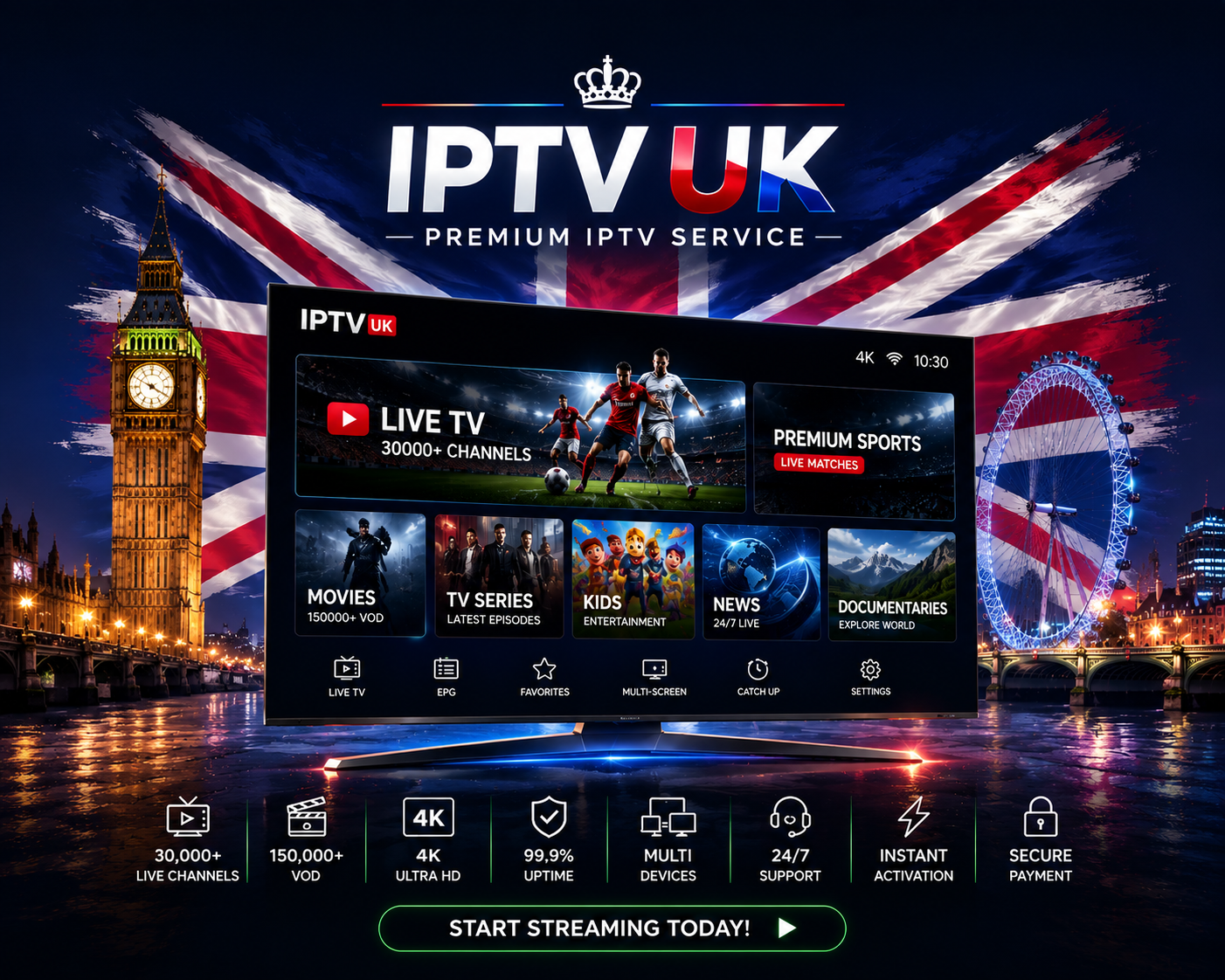 Premium IPTV Subscription UK
